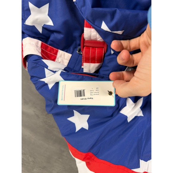 Tipsy Elves Ski Suit Mens L American Flag USA Stars Stripes One Piece Snow Suit - Picture 3 of 9